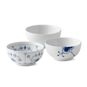 Royal Copenhagen Porcelánové misky Gifts With History 470 ml – set 3 ks, bílá barva, porcelán, 470 ml