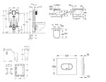GROHE - Uniset Set předstěnové instalace, klozetu, sedátka SoftClose, tlačítka Arena Cosmopolitan a sady pro vhazování tablet, alpská bílá SANI15BB3125
