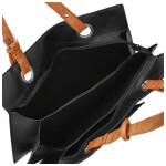 Trendy dámská koženková kabelka na rameno Valika, černá