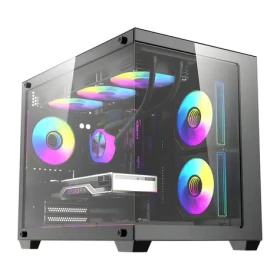 DarkFlash B275 PRO černá / Skříň PC / Mini Tower / M-ATX / ITX / 6× 120 mm ventilátor / Tvrzené sklo (B275 PRO BLK +6F)