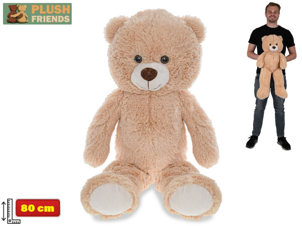 Plyšový medvěd Plush Friends 80 cm - světle hnědý
