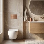 REA - Podomítkový Instalační Set Slim 024N pro WC s Tlačítkem T Brush Copper KPL-E1053
