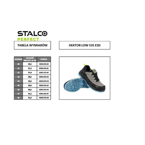 Polobotky pracovní HEKTOR, LOW S3S, 47, STALCO PERFECT