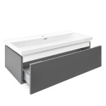 Koupelnová skříňka s umyvadlem SAT Feel 100x30x44,8 cm antracit mat SATFEEL100ANTU4 SATFEEL100ANTU4