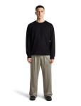 Unisex merino mikina ICEBREAKER Unisex Terry LS Crewe, Black velikost: M