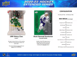 Upper Deck Hokejové Karty 2022-23 UD Extended Series Hobby Balíček