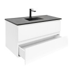 Koupelnová skříňka s keramickým umyvadlem SAT B-Way 99x50x45 cm bílá lesk BWAY2100WU4B2B BWAY2100WU4B2B