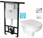 ALCADRAIN Jádromodul - předstěnový instalační systém bez tlačítka + WC JIKA LYRA PLUS RIMLESS + SEDÁTKO DURAPLAST SLOWCLOSE AM102/1120 X LY2