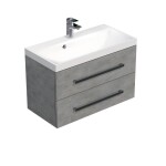 Koupelnová skříňka s umyvadlem SAT Cube Way 80x53x40 cm beton CUBE280ZBE CUBE280ZBE