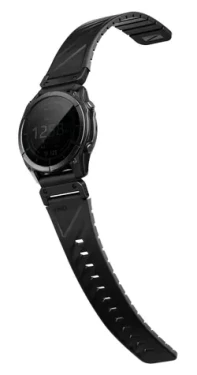 UNIQ Fluo 26 mm Midnight black / Řemínek pro Garmin SmartWatch / Magnetický / Silikonový / Quick Release a QuickFit