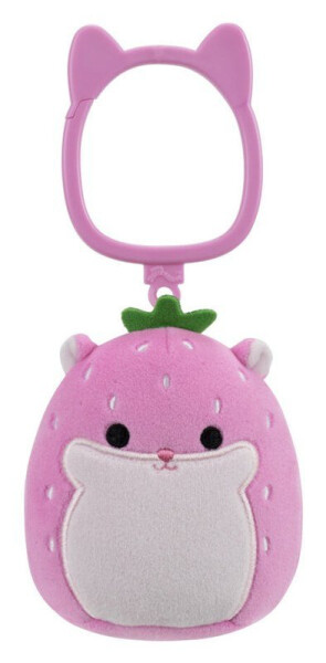Squishmallows Klíčenka Jahodový křeček - Davi 9 cm