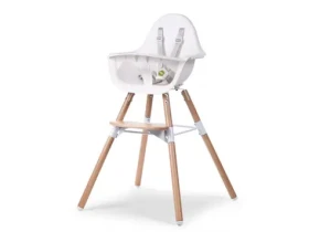Childhome Evolu 2 Natural - White / Židlička 2v1 / od 6 měsíců do 6 let (CHEVOCHNW)