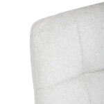 Židle jídelní, bílá látka, čtyřnohá kovová podnož, černý mat