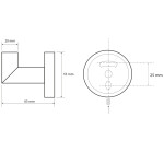 SAPHO - X-ROUND BLACK háček, černá mat XR208B