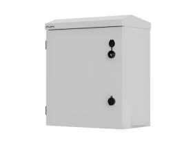 Rack skříň nástěnná 10" IP55 šedá / Rozvaděč / 420x300x500 mm / venkovní / montáž na stěnu nebo sloup (WAH1-4250-00S)