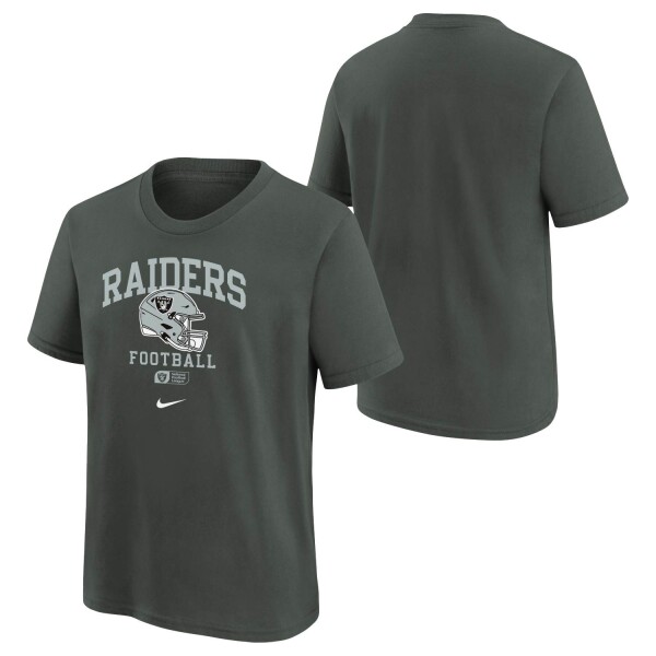 Nike Dětské tričko Las Vegas Raiders NFL Helmet Essential T-Shirt Anthracite (YOUTH)