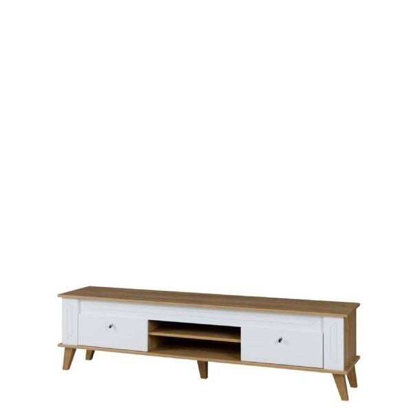 Televizní stolek Sonia SN12 Barva korpusu: Bílý lesk- Dub grand