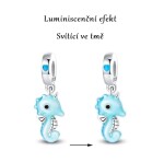 Elenys stříbrný přívěsek Luminiscenční mořský koník