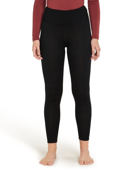 Dámské merino spodky ICEBREAKER Wmns 260 Tech High Rise Leggings, Black velikost: XL