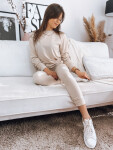 MILIAN dámská tepláková souprava světle béžová FashionStreet AY0819 M