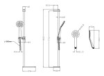 SAPHO - BRIT sprchová souprava s poličkou, posuvný držák, 805, sprch. hadice 1500, chrom 1202-25