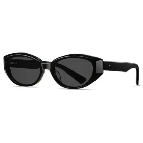 VeyRey Dámské cat-eye acetátové sluneční brýle Sublepp černá obruba černá skla (8596545422701)