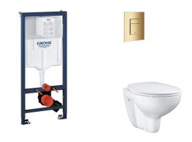 GROHE - Rapid SL Set předstěnové instalace, klozetu, sedátka SoftClose a tlačítka Skate Cosmopolitan, Cool Sunrise SANI11BB4122