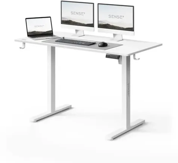 SENSE7 Nojo Light Pracovní stůl bílá / elektricky nastavitelná výška / 120 x 60cm / nosnost 70kg (5902659847928)