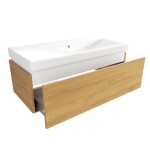 Koupelnová skříňka s umyvadlem SAT Feel 100x30x46 cm medový dub mat SATFEEL100DMU1 SATFEEL100DMU1