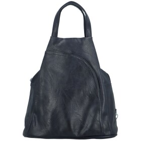 Stylový dámský koženkový batůžek Vayos, tmavě modrý