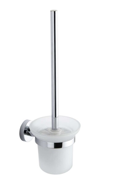 Kielle - Oudee WC štětka nástěnná s držákem, matné sklo/chrom 40502030