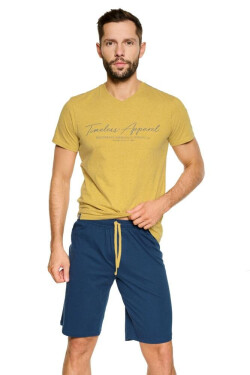 Pánské pyžamo Pulse žlutohnědé žlutá