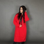 HOSH Pletené šaty EVELYN s kapucí Barva: Starorůžová