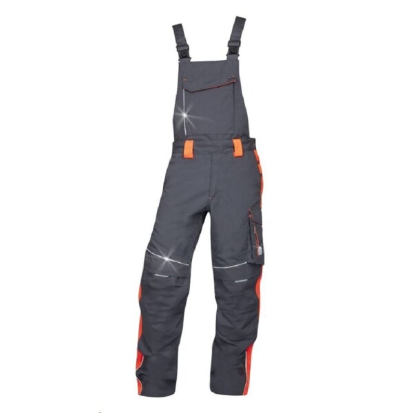Ardon H6405 NEON Montérkové kalhoty s laclem šedo-červené