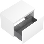 MEXEN/S - Orio koupelnová skříňka pod umyvadlo 70 cm s deskou, 1 šuplík, bílá mat 91A10-07047-1-BFC01