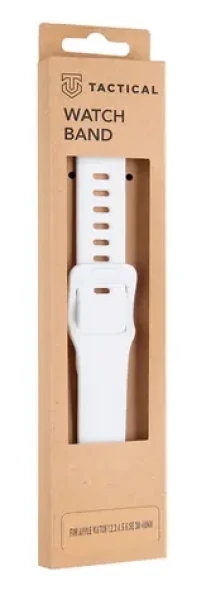 Tactical 792 Silikonový Řemínek s Přezkou pro Apple Watch 38 40mm bílá (8596311138881)