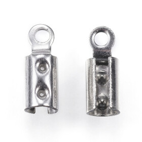 Koncovka z nerezové oceli - 8,5 x 3 mm - platinová - 1 ks