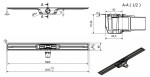 I-Drain - Linear 72 Nerezový sprchový žlab PRO SS Linear, délka 100 cm, s hydroizolací IP5M10001X1