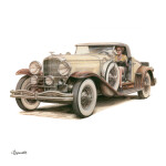 Nástěnný kalendář poznámkový 2027 Notique Classic Cars – Václav Zapadlík 2027, PLASTIC FREE, 30 x 30 cm