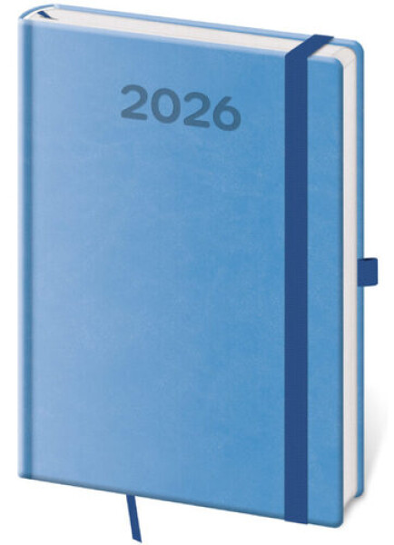 Diář 2026 týdenní A5 Print Pop - světle modrá