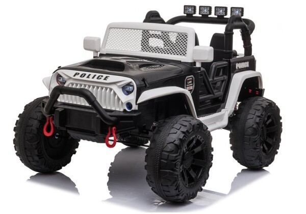 Mamido Dětské elektrické autíčko Jeep Power Policie černo-bílé