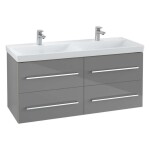 VILLEROY & BOCH - Avento Umyvadlová skříňka, 118x51x45 cm, 4 zásuvky, Crystal Grey A89300B1