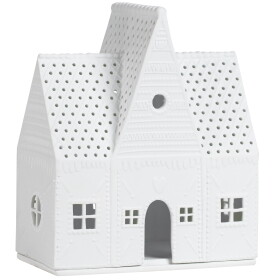 Räder Porcelánový svícen Gingerbread House Large, bílá barva, porcelán