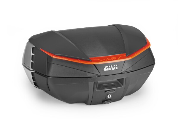 V49N Air kufr Givi černý (Monokey) s červenou optikou a černým víkem, objem 49 ltr.