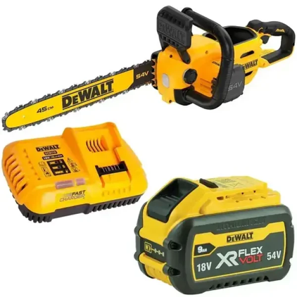 DeWalt DCMCS575X1 / Aku řetězová pila / 54V XR Flexvolt / Délka lišty 50 cm / 1x 9.0 Ah (DCMCS575X1)