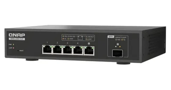QNAP QSW-L3205-1C4T / Switch / 4x 10GbE RJ45 / 1x 10GbE SFP+/RJ45 / Lite Managed (QSW-L3205-1C4T)
