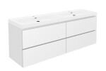 Koupelnová skříňka s umyvadlem SAT B-Way 119x50x45 cm bílá lesk BWAY2120WU4 BWAY2120WU4