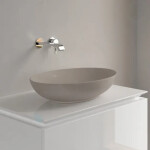 VILLEROY & BOCH - Loop&Friends Umyvadlo na desku, 560x380 mm, s přepadem, CeramicPlus, Almond 4A4700AM