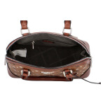 Stylová kufříková kabelka Saskie, světle hnědá