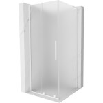MEXEN/S - Velar L sprchový kout, posuvné dveře 90 x 90, dekor, bílá 871-090-090-33-20